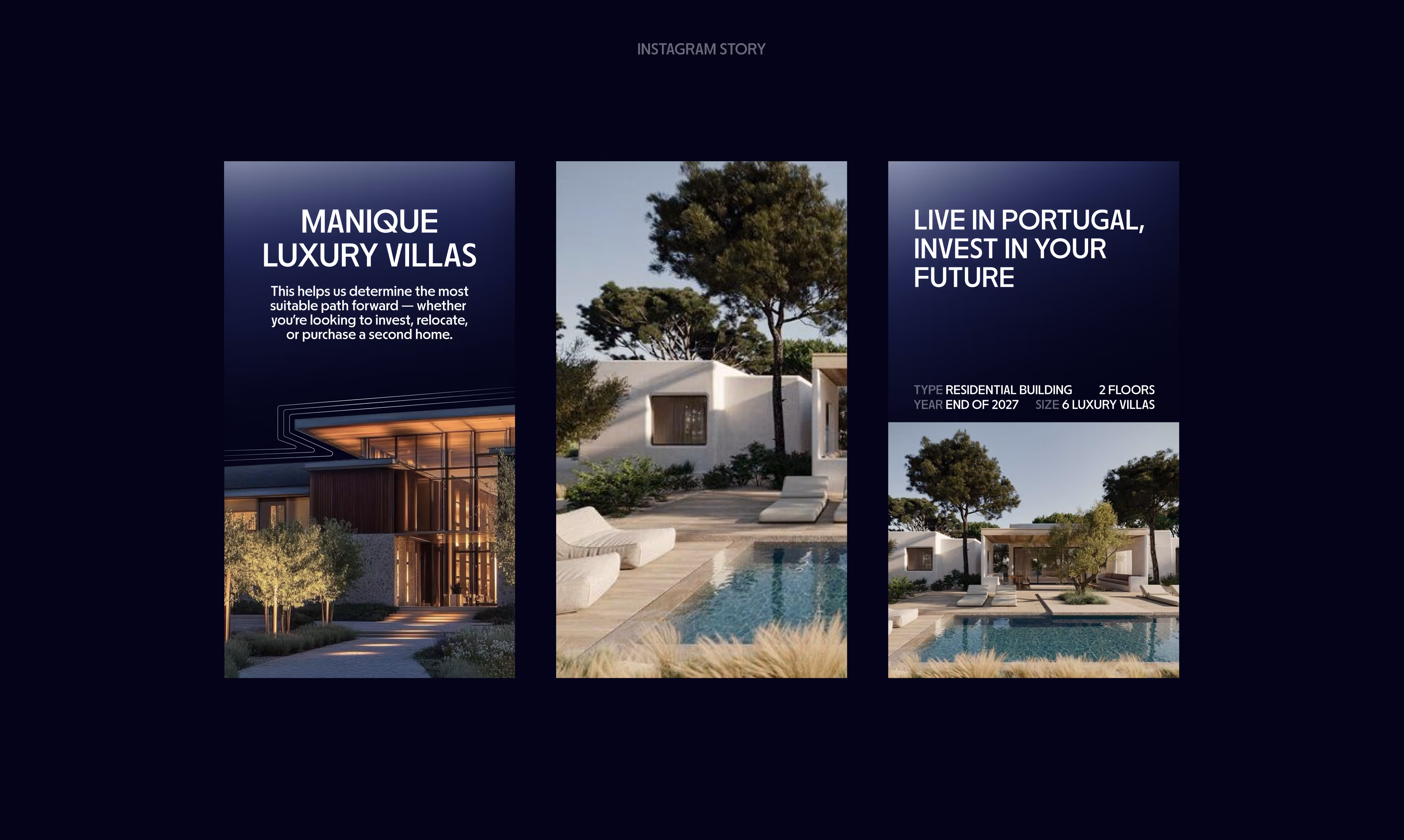 Bravestone Instagram stories — Manique Luxury Villas