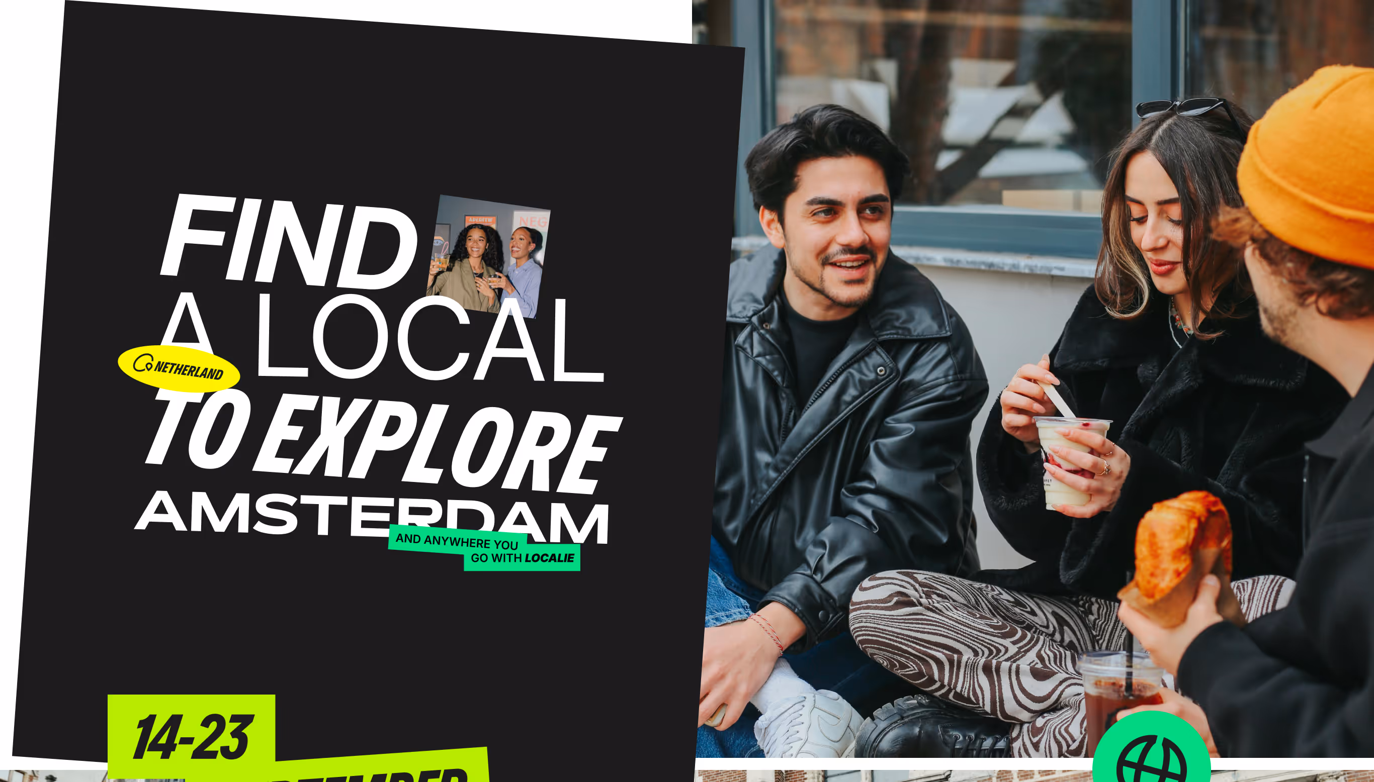 Localie poster — 'Find a local to explore Amsterdam'
