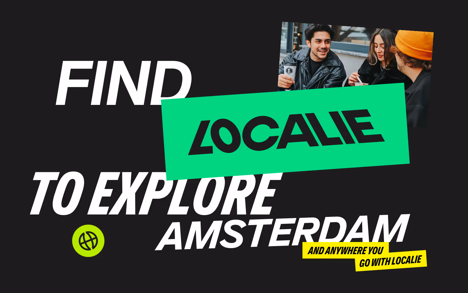 Localie poster — 'Find Localie to explore Amsterdam'