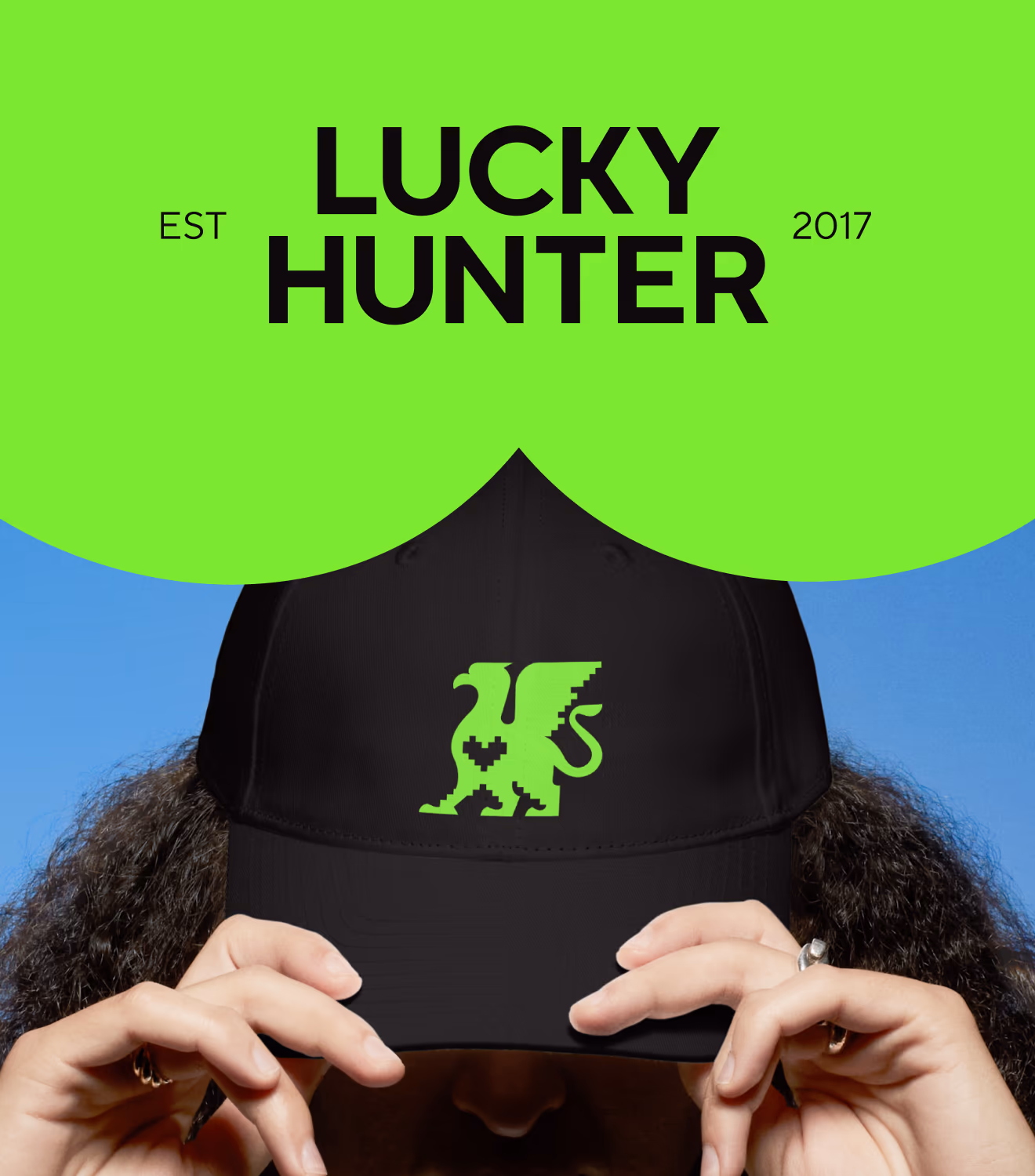 Lucky Hunter cap with the lion emblem