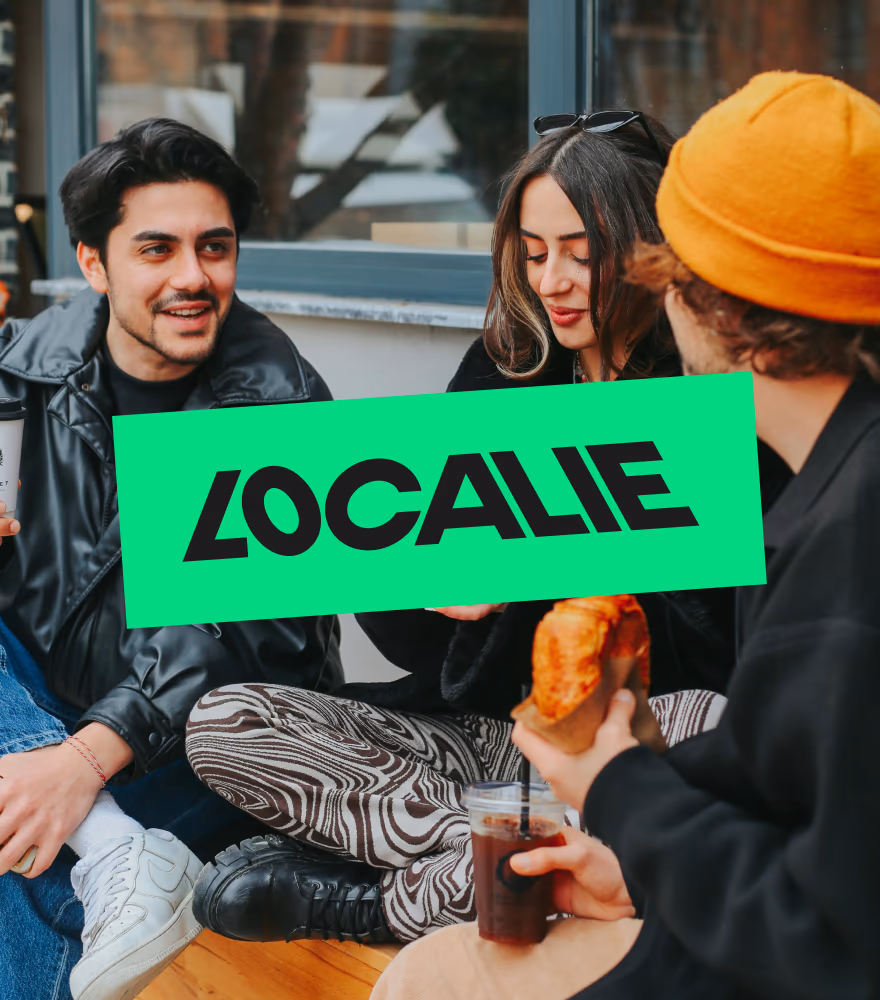 Localie poster — 'Find Localie to explore Amsterdam'